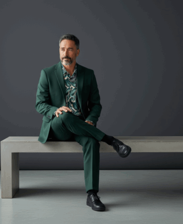 Exklusives Designer Hemd Verde Astratto