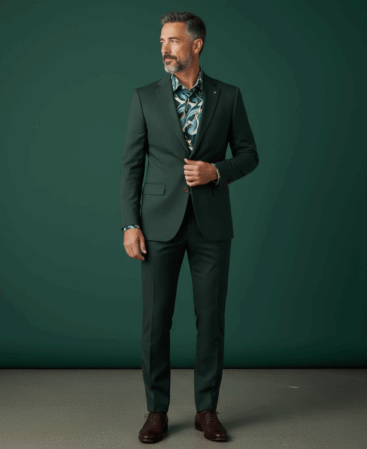 Exklusives Designer Hemd Verde Astratto