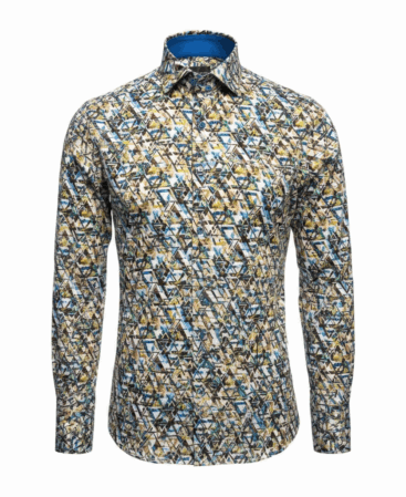 Exklusives Designer Hemd Geometric Mosaic