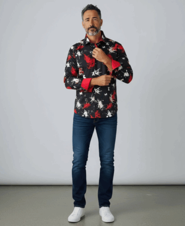 Exklusives Designer Hemd Fiamma Nera