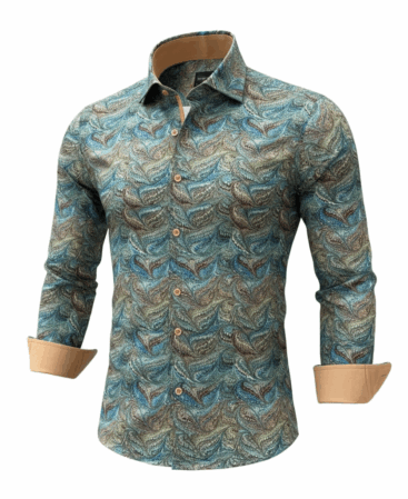 Exklusives Designer Hemd Onda Foglia