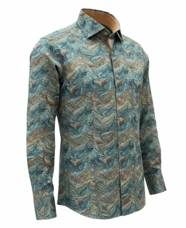 Exklusives Designer Hemd Onda Foglia