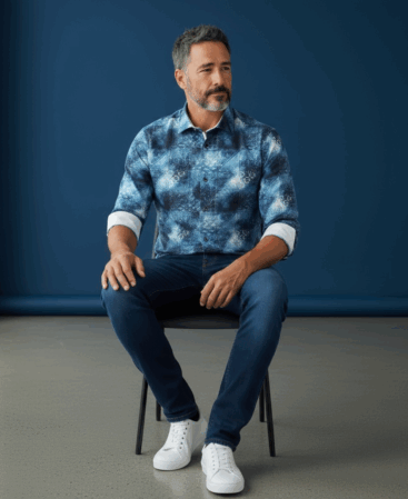 Exklusives Designer Hemd Azure Vento