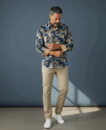 Exklusives Designer Hemd Oceano Blu