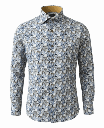 Exklusives Designer Hemd Silver Mist