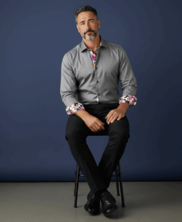 Exklusives Designer Hemd Grey Spectrum