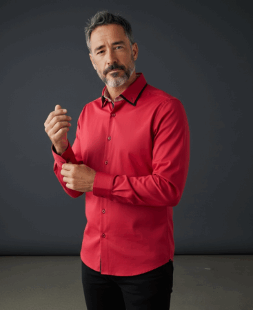 Exklusives Designer Hemd Dual Rosso Elite