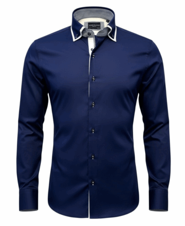 Exklusives Designer Hemd Dual Navy Signature