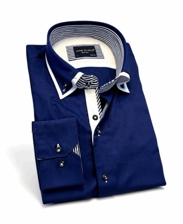 Exklusives Designer Hemd Dual Navy Signature