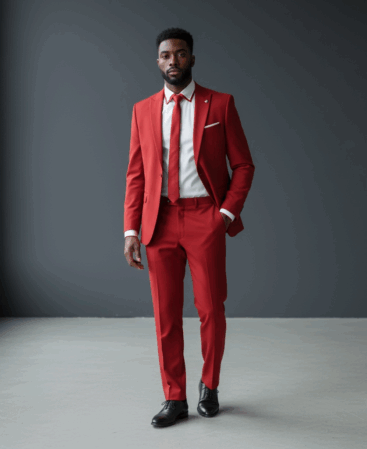 Exklusives Designer Hemd Bianco Rosso Eleganza