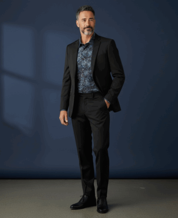 Exklusives Designer Hemd Blu Notturno