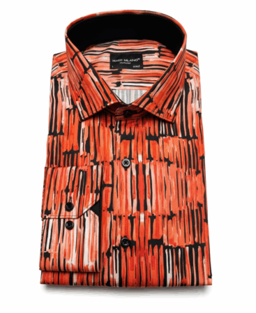 Exklusives Designer Hemd Rosso Astratto