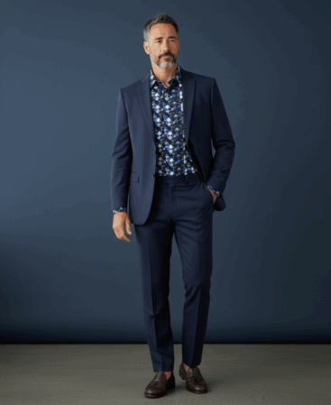 Exklusives Designer Hemd Blu Intenso