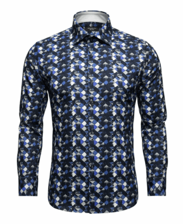 Exklusives Designer Hemd Blu Intenso