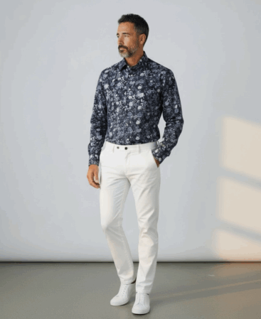 Exklusives Designer Hemd Fiori Notturni