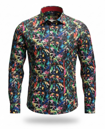 Exklusives Designer Hemd Vibrant Splash No. 8