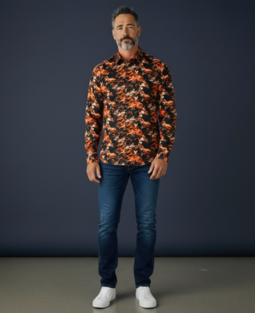 Exklusives Designer Hemd Copper Inferno