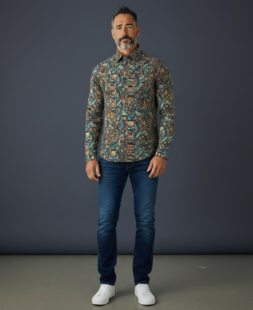 Exklusives Designer Hemd Orient Mosaic