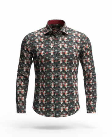 Exklusives Designer Hemd City Grid