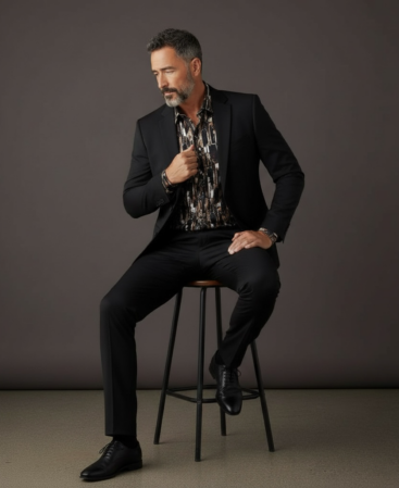 Exklusives Designer Hemd Dark Marble