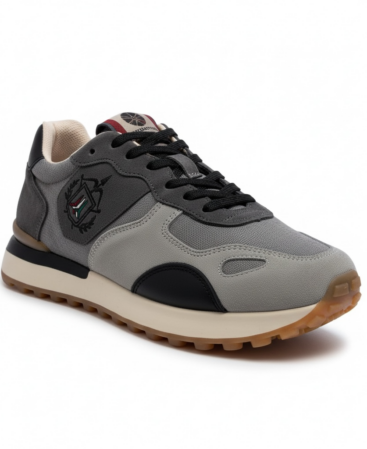 Aeronautica Sneaker Grau mit Lederdetails