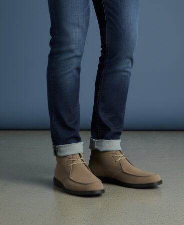 Massi Milano Chukka Boot Beige aus Rauleder