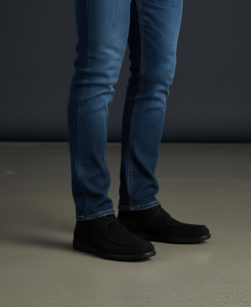 Massi Milano Chukka Boot Black aus Rauleder