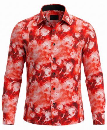 Exklusives Designer Hemd Massi Milano Rosso Amore