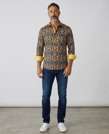 Exklusives Designer Hemd Massi Milano Golden Mirage